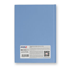 Светоч А237 Артбук (Скетчбук), матовая ламинация, блок белый, 7Бц, A5 100 г/м2 сшивка 104 л. 4 шт. Бесконечность, голубой 01633