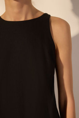 Trendyolmilla Beyaz Keten Kar?s?ml? Duz Kesim Mini Dokuma Elbise TWOSS25EL00649  фото 10