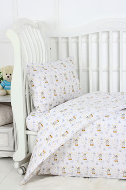 КПБ с простыней на резинке поплин арт. КПБП-ПР/гуси