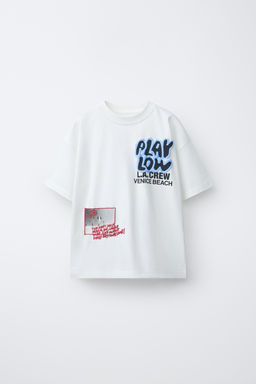 CAMISETA ESTAMPADO RELIEVE / Blanco