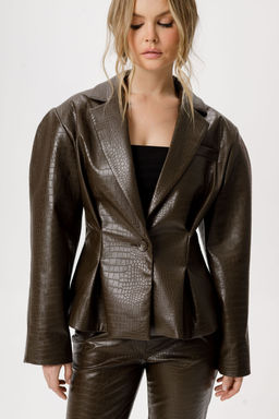 Жакет Pirs 6402 коричнево-оливковый  фото 3