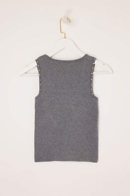 Antrasit Premium Iplik/Ozel Iplik Tas Islemeli Triko Bluz TWOSS26BZ00286 - Trendyolmilla фото 6