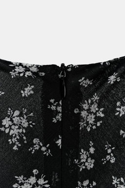 RUFFLED FLORAL PRINT DRESS