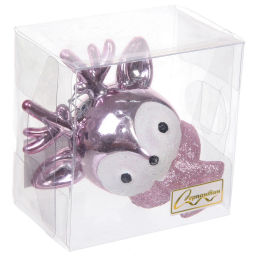 Цена за 2шт. Елочная игрушка "Новогодний олененок" 7*11*10,5 см, розовый