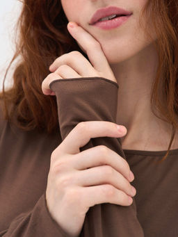 Лонгслив домашний "Шоколад" женский