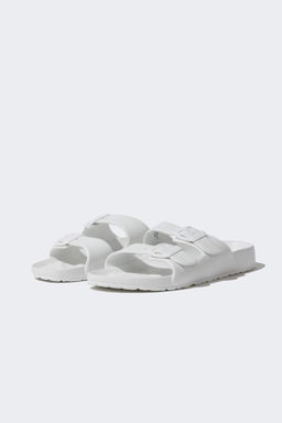 Мужские тапочки Eva на плоской подошве с двойной полосой