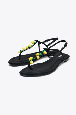 BEADED STRAP SANDALS - Zara фото 12