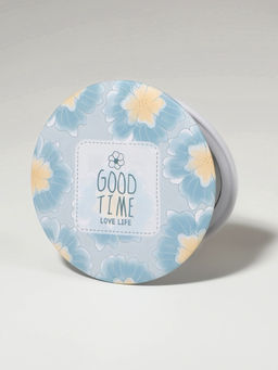 Зеркало складное «Нежность», d=7.5 см, с увеличением х2, голубое