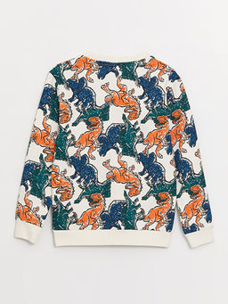 Bisiklet Yaka Bask?l? Uzun Kollu Erkek ?ocuk Ti??rt - Waikiki фото 2