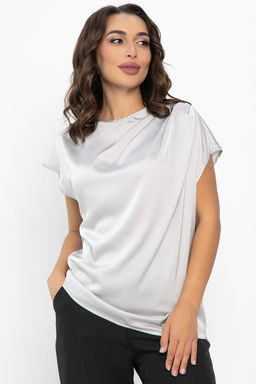 Блуза Маркиза (серая) Б14147-30М - Lt collection фото 2