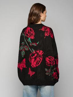 Кардиган женский 12521-54019 black/red - Eleganzza фото 3