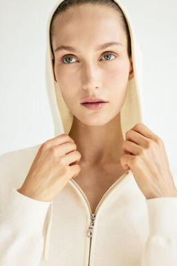 Chaqueta en punto fino con capucha y cremallera - H&m фото 8