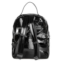 21032 black, Женский кожаный рюкзак, Barcelo Biagi