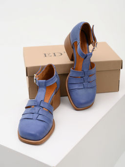 Босоножки 5036.23663bе.Вакса джинс+коричневый