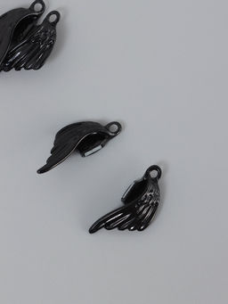 Цена за 2 шт. Замок магнитный металл Крылья, набор 2 шт., чёрный, 2.6?1.9 см