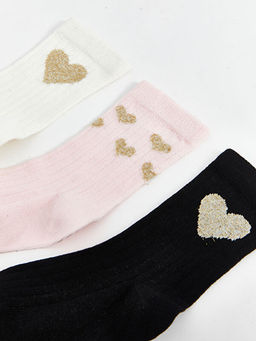 Desenli K?z ?ocuk Soket ?orap 3l? - Waikiki фото 2