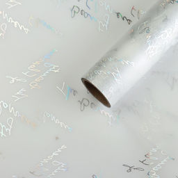 Пленка для цветов Красота цветов, матовая, серебро, 58 см х 5 м