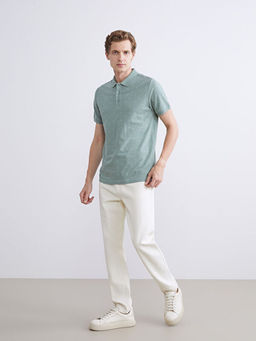 Polo Yaka Desenli Pike Erkek Ti??rt