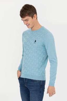 Мужской синий трикотажный свитер Basic - U.s. polo assn фото 2