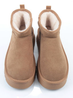 04-PF8520-2 LT. BROWN Угги женские (натуральная замша, 100% шерсть)