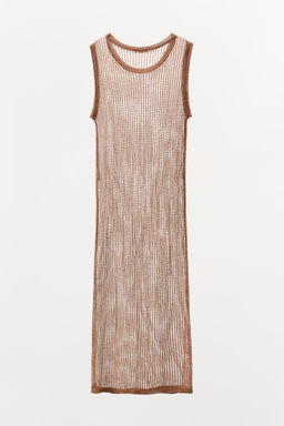 METALLIC THREAD MESH DRESS - Zara фото 5