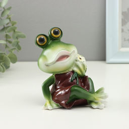 Фигурка полистоун TAKE IT EASY Лягушка с ромашкой, 7?9.5?11.5 см