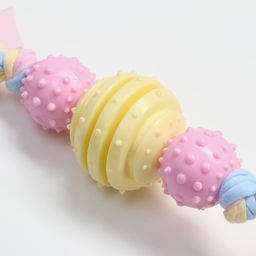 Игрушка жевательная Пижон Premium на верёвке, 3 элемента, термопластичная резина, микс  фото 4