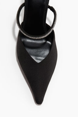 Mules de tac?n con tira de strass - H&m фото 4