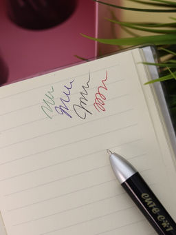 Разноцветная ручка 4 в 1 "МЯУ лапка", black