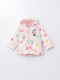Kap??onlu Minnie Mouse Bask?l? K?z Bebek Mont
