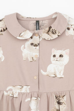 КР 5824/кофейный,милые кошечки к511 платье для дев - Crockid фото 7