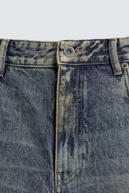 JEANS FLARE FIT LAVADO MANCHAS / Azul tinta - Zara фото 9