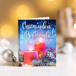 Цена за 2 шт Мини-открытка Счастливого рождества - 8 чудо фото 2