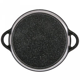 Кастрюля с антипригарным покрытием 5л, д26см "Гранит Induction", h13см, s0,4см, литые ручки, стеклянная крышка с пароотводом, подарочная упаковка (Россия) Подходит для всех видов плит, включая индукционную.