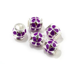 Бусины металлические с эмалью арт.PN-F153 10х10мм, in &Oslash; 5мм