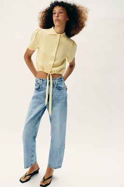 CHAQUETA PUNTO LAZO / Amarillo