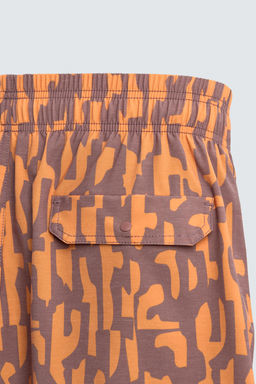 BA?O LARGO ESTAMPADO ABSTRACTO / Naranja - Zara фото 4