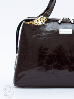 Сумка женская кожаная 9613-1S coffee Velina Fabbaino-Safenta в Новосибирске