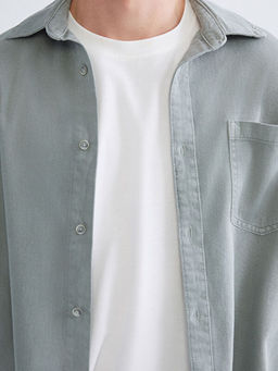 Regular Fit Uzun Kollu Erkek Jean G?mlek