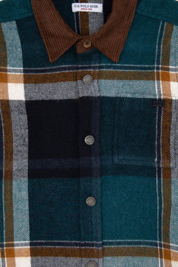 Темно-зеленая рубашка с длинным рукавом для мальчика Неожиданная скидка в корзине - U.s. polo assn фото 3