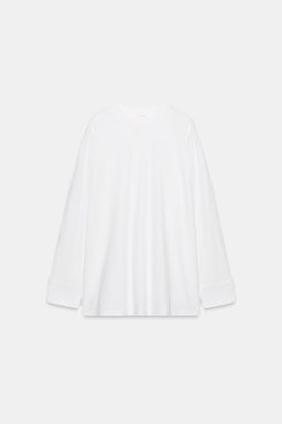 CAMISETA COMBINADA MANGA LARGA / Blanco - Zara фото 8