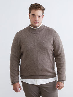 B?y?k Beden Yar?m Bal?k?? Yaka Erkek Triko Kazak