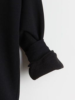 Dik Yaka Be?ikta? Bask?l? Erkek ?ocuk Sweatshirt