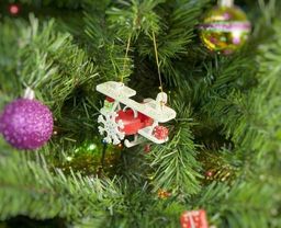 Новогоднее украшение интерьера: Самолет Биплан 3020 Winter