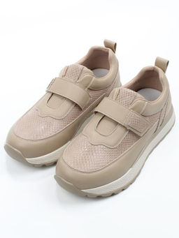 03-A238-6 BEIGE Кроссовки женские (натуральная кожа)