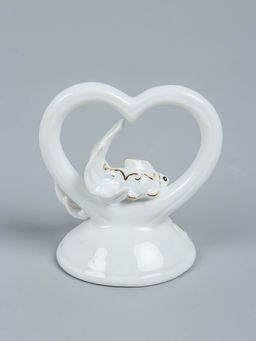 УЦЕНКА Фигурка керамика Золотые рыбки в сердце, 12?7.5?12 см, МИКС