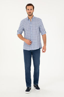 Мужская темно-синяя рубашка с длинным рукавом Неожиданная скидка в корзине - U.s. polo assn фото 4