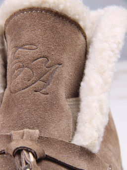 Ботинки 307.от11br. коричневый капучино замша/Шерсть