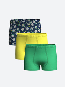 Bask?l? Erkek ?ocuk Boxer 3l?