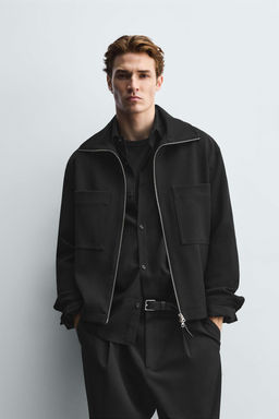 BOXY FIT ZIP-UP OVERSHIRT - Zara фото 2